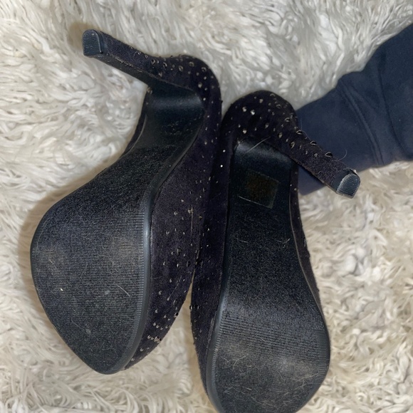 Paprika black stiletto platform bootie zipper sexy heels women’s size 5.5 - Picture 6 of 8